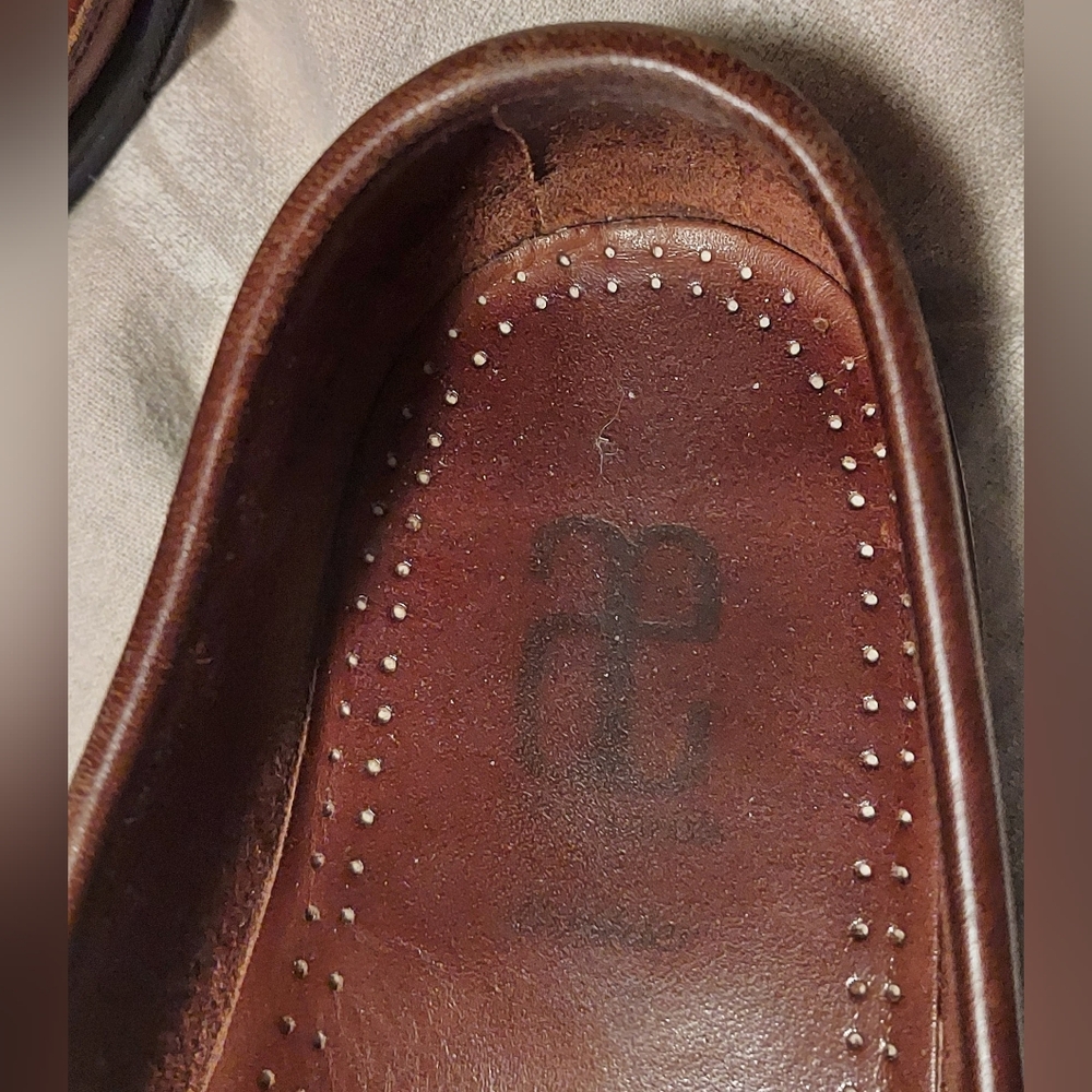 ALLEN EDMONDS BOULDER VENETIAN DRIVING MEN'S BROWN LEATHER LOAFERS SIZE 11 D - Picture 8 of 14